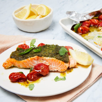 Slow-Roasted Pesto Salmon