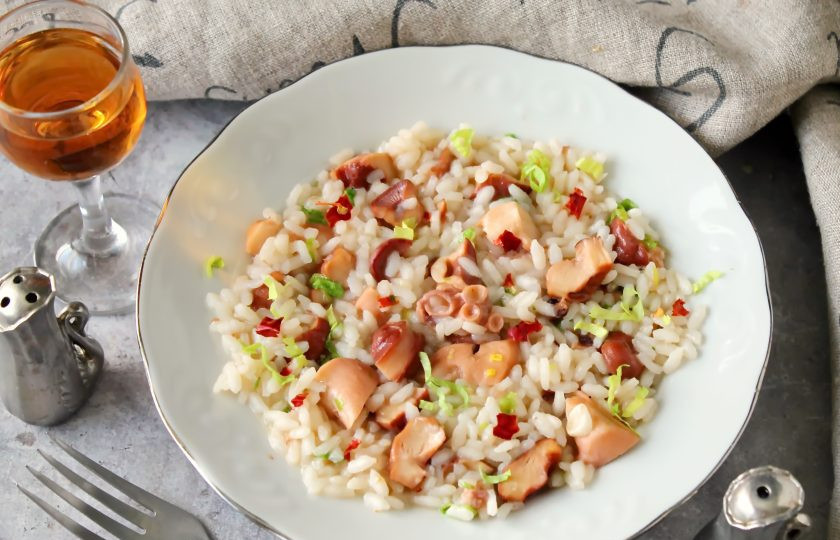 1. Этап. Ризотто с осьминогом: Приятного аппетита!