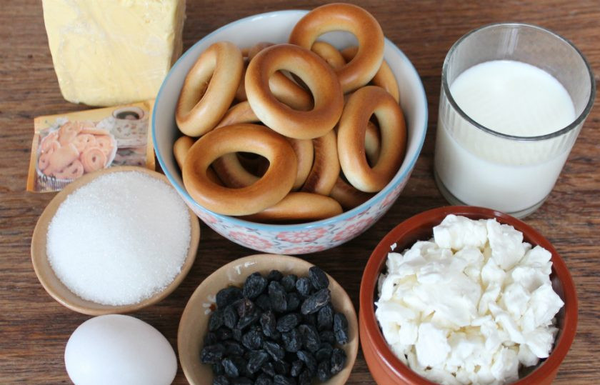 1. Этап. Ватрушки из сушек: Подготовим ингредиенты.