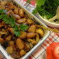 Фасоль с шампиньонами