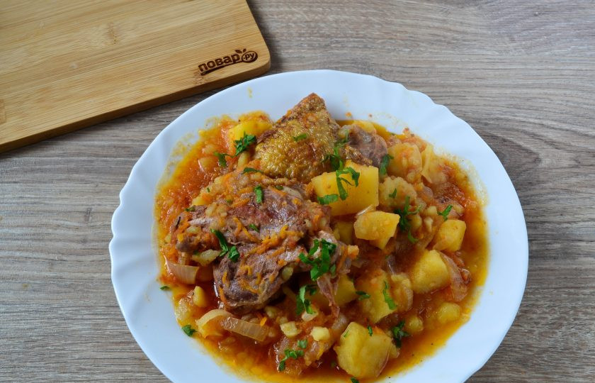 1. Этап. Жаркое из гуся: 10.Жаркое из гуся готово. Кушайте с удовольствием!