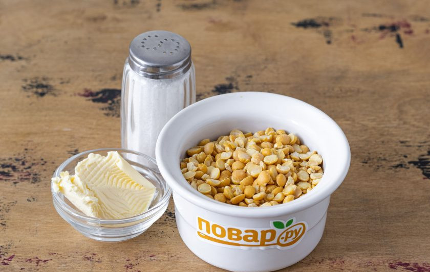 1. Этап. Пюре из гороха: Подготовьте все ингредиенты.