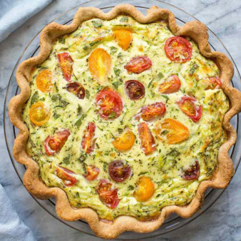 Zucchini Tomato Quiche
