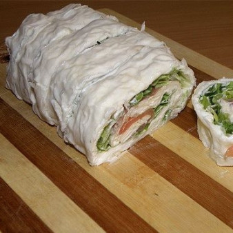 Семга в лаваше