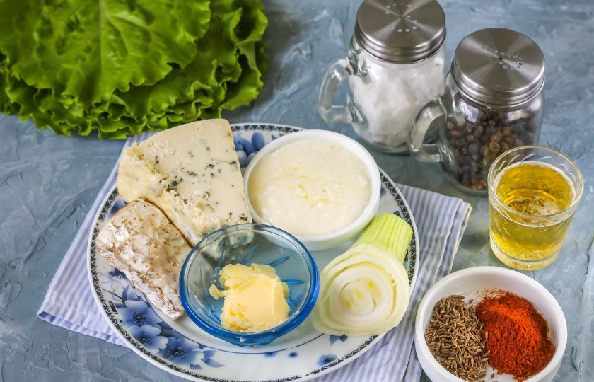 1. Этап. Обацда: Подготовьте необходимые ингредиенты.