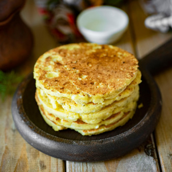 Кукурузные лепешки с творогом
