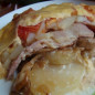 Картофель, запеченный с мясом и грибами