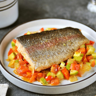 Форель в белом вине