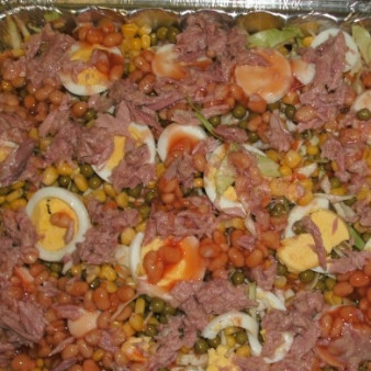 Салат с кукурузой и капустой
