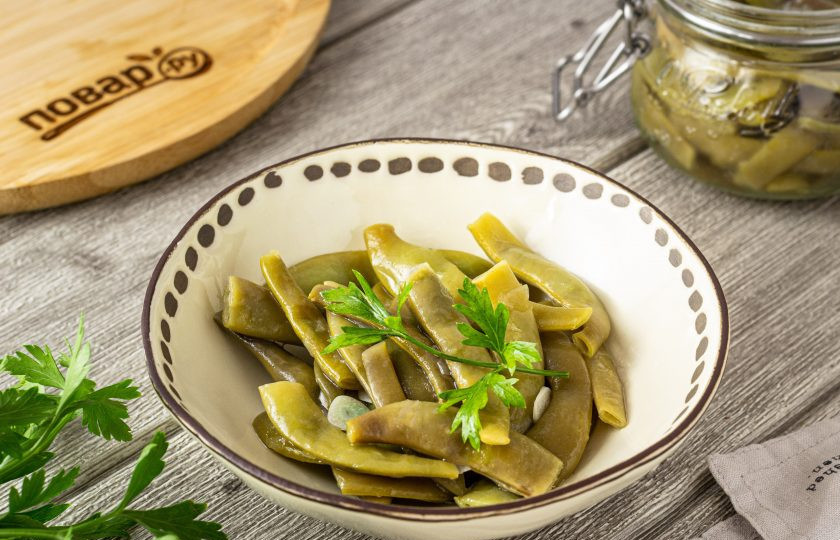 Маринованная стручковая фасоль 1. Этап. Маринованная стручковая фасоль: Маринованная стручковая фасоль готова, приятного аппетита!