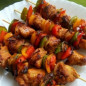 Куриные шашлычки с овощами