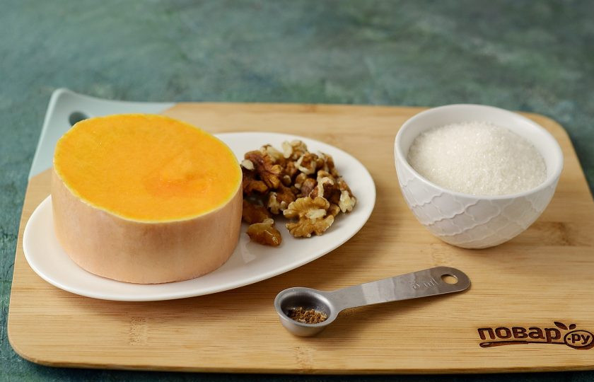 1. Этап. Кабак татлысы: Подготовьте все ингредиенты.