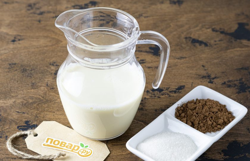 1. Этап. Веганское какао: Подготовьте все ингредиенты.