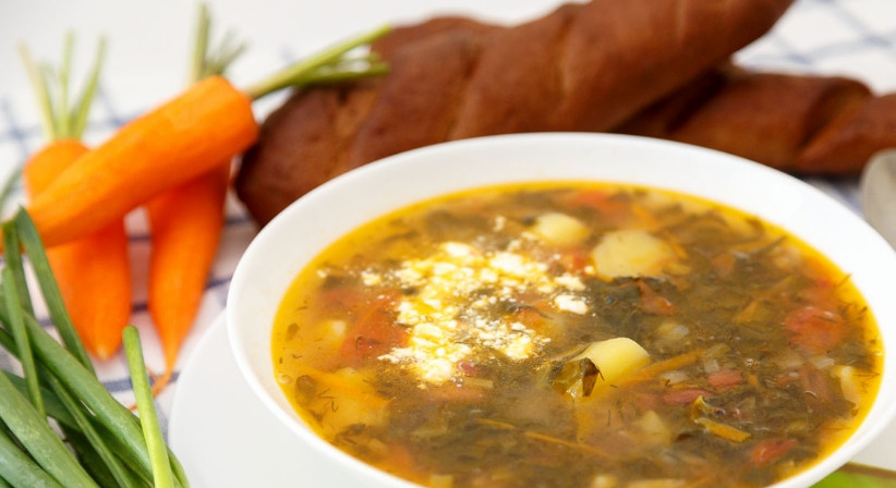 1. Этап. Суп с фасолью и щавелем: 5. Вот и все! Суп готов!