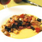 Polenta with Eggplant, Onion, and Tomatoes
