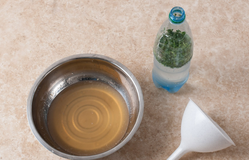 1. Этап. Лимонад тархун: Затем в бутылку вливаем смесь из сиропа и лимонного сока, закрываем бутылку и отправляем ее настаиваться в холодильник. Настаивать лимонад нужно от 15 мин до 2 часов.