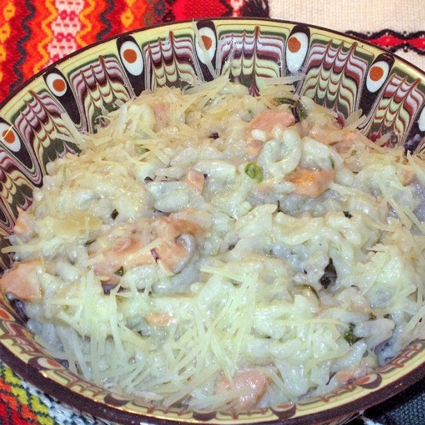 1. Этап. Ризотто с красной рыбой: Приятного аппетита!