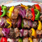 Шашлык из баранины с овощами