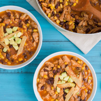 Carnitas Enchilada Soup