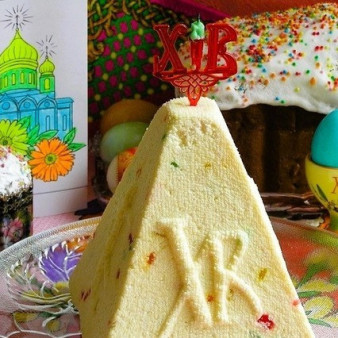 Пасха творожная заварная с цукатами