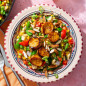 Vegan Scallops with Succotash
