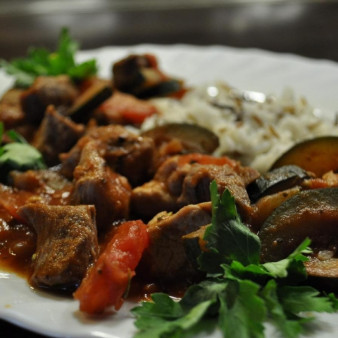 Свинина с овощами