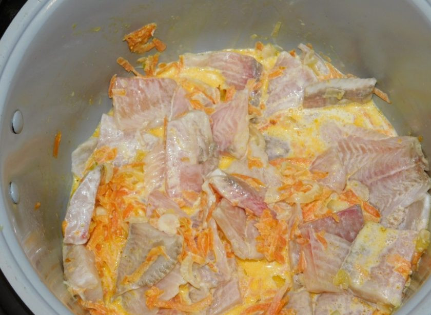 1. Этап. Тилапия в мультиварке: Затем включите режим 