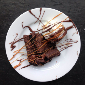 Boozy Caramel & Coffee Dump Cake