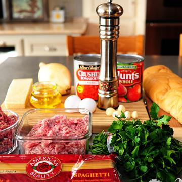 1. Этап. Спагетти с фрикадельками: Ингредиенты: