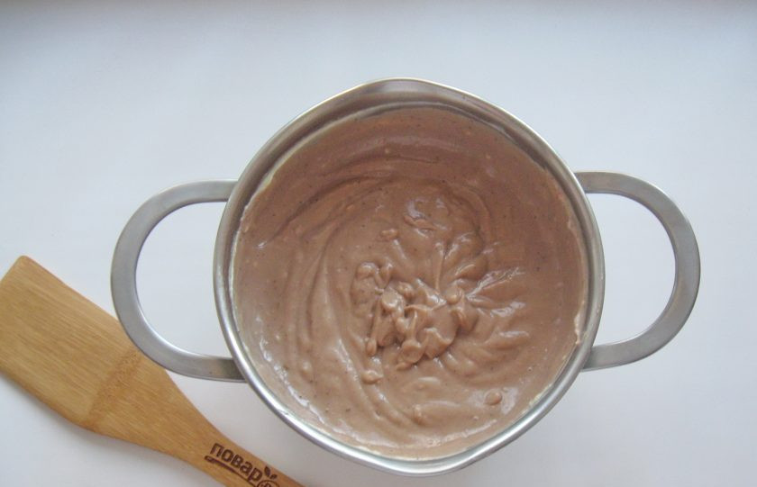 1. Этап. Торт Престиж: Тщательно перемешайте.