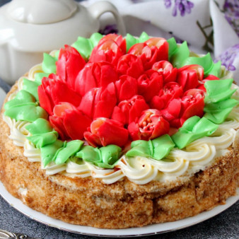 Морковный торт с апельсиновым курдом