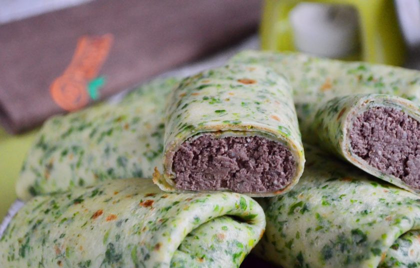 1. Этап. Шпинатные блины с печенью: Приятного аппетита!