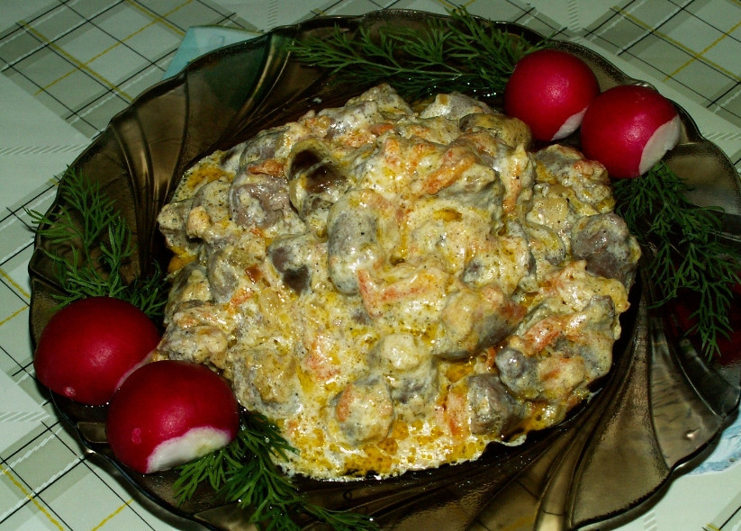 1. Этап. Сердечки со сметаной: 4. Готово! Приятного аппетита!