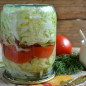 Маринованная капуста с помидорами