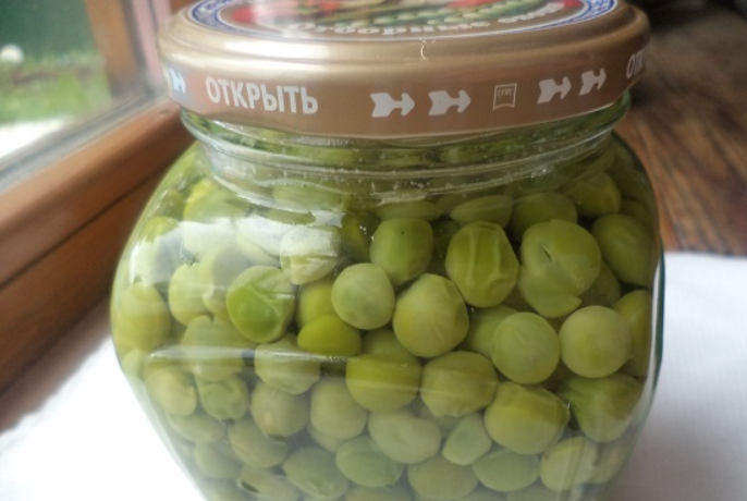 1. Этап. Закатка горошка: Храним горох в прохладном месте. Приятного аппетита!