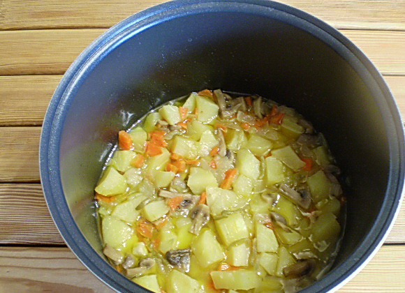 1. Этап. Рагу с грибами: 6. Рагу грибное готово. Подайте с зеленью, сметаной. Приятного аппетита!