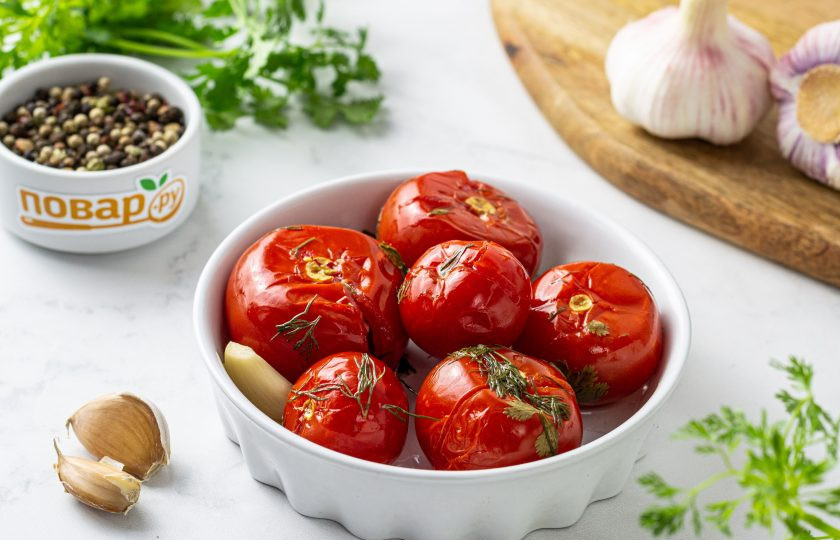 1. Этап. Пряные соленые помидоры: Пряные соленые помидоры готовы, приятного вам аппетита!