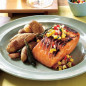 Maple-Brined Salmon with Corn Relish and Sage Potatoes