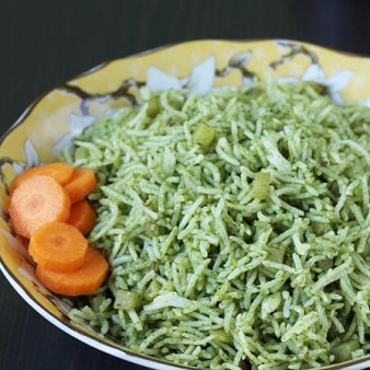 Рис со шпинатом