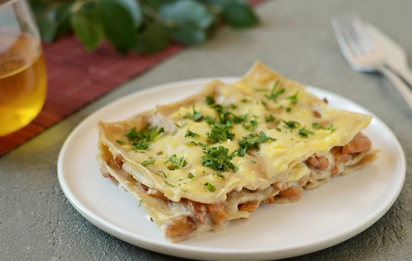 1. Этап. Лазанья с лисичками: Лазанья с лисичками готова, приятного вам аппетита!