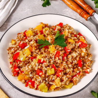 Гречка с болгарским перцем