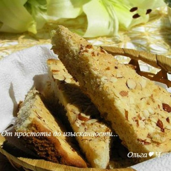 Лимонное печенье с миндалем