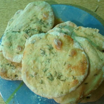 Лепешка с травами