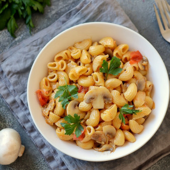 Постная паста с грибами