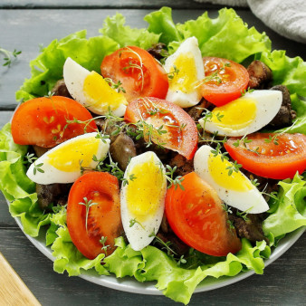 Салат с куриной печенью без майонеза