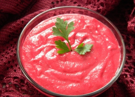 1. Этап. Свекольно-картофельный дип: 4. Все, свекольный дип готов!