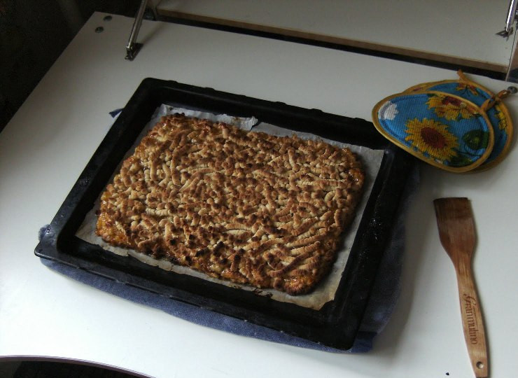 1. Этап. Печенье на майонезе через мясорубку: Отправляем противень в разогретую до 180 градусов духовку и запекаем примерно 25 минут.