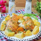 Картошка с курицей по-деревенски в духовке