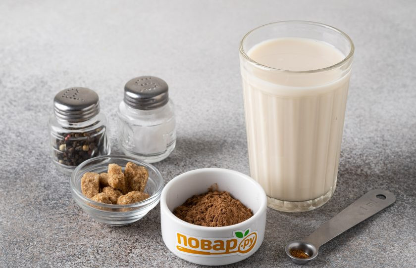 1. Этап. Какао с солью и перцем: Подготовьте все ингредиенты.