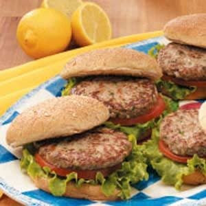 Lemon Turkey Burgers